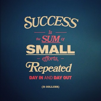 success is the sum of small efforts  repeated day in day out