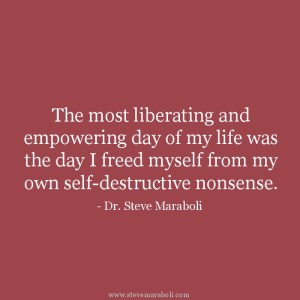 Free yourself for your own destructive behaviours 