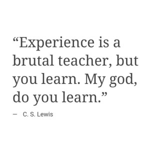 No regrets just lessons 