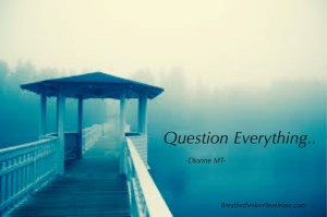 Question everything